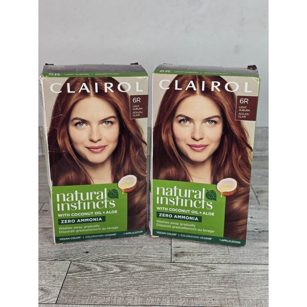 Natural Instincts Demi-Permanent Hair Dye 6R Light Auburn Hair Color Pack of 2